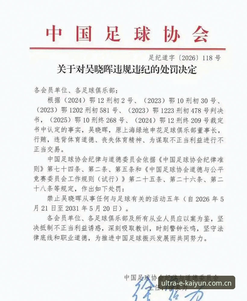 KAIYUN体育下载手机版 中国足协第三批禁足名单详解:65人受罚,终身禁赛17人